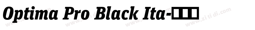 Optima Pro Black Ita字体转换